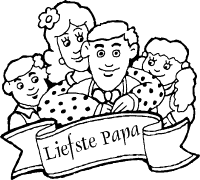 A coloring page of fathers day